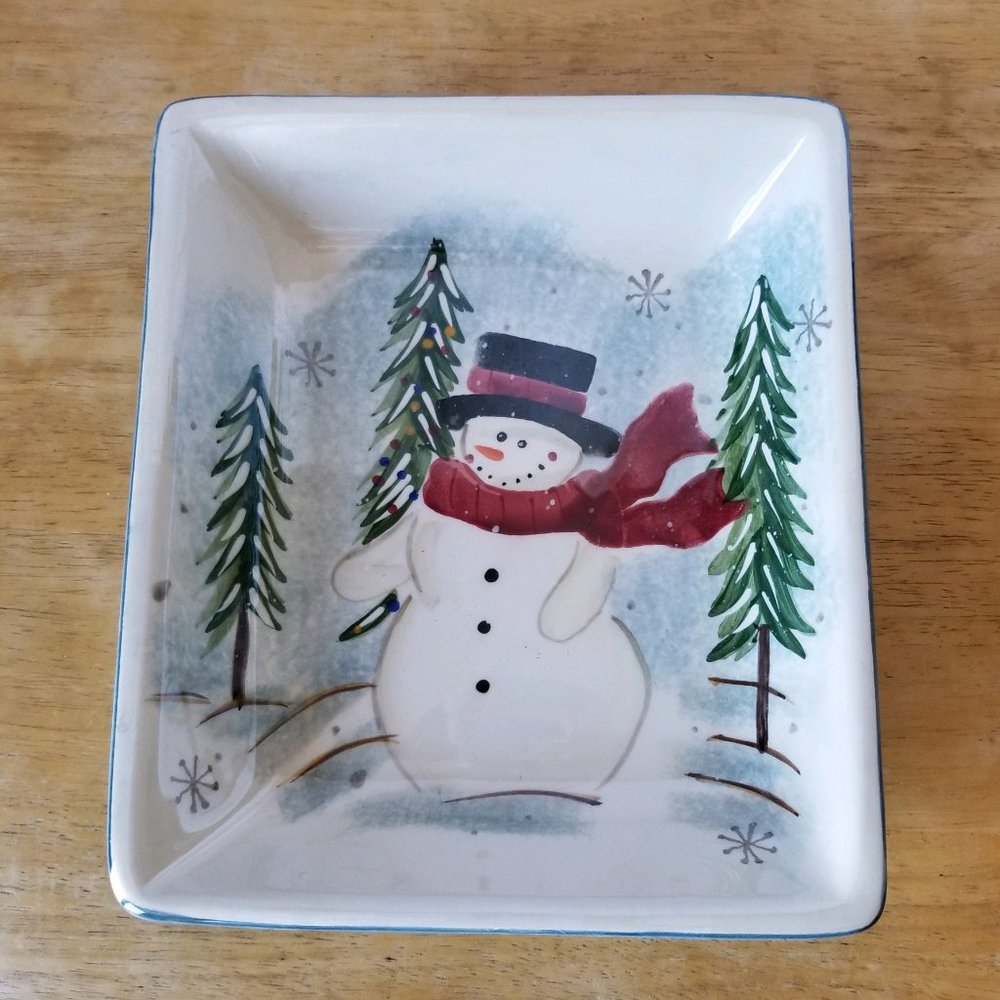 Royal Seasons Snowman Treats Dish